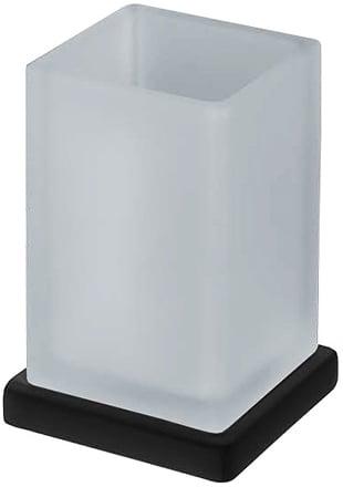 Стакан настольный, (стекло матовое/черный матовый), Look ZZ