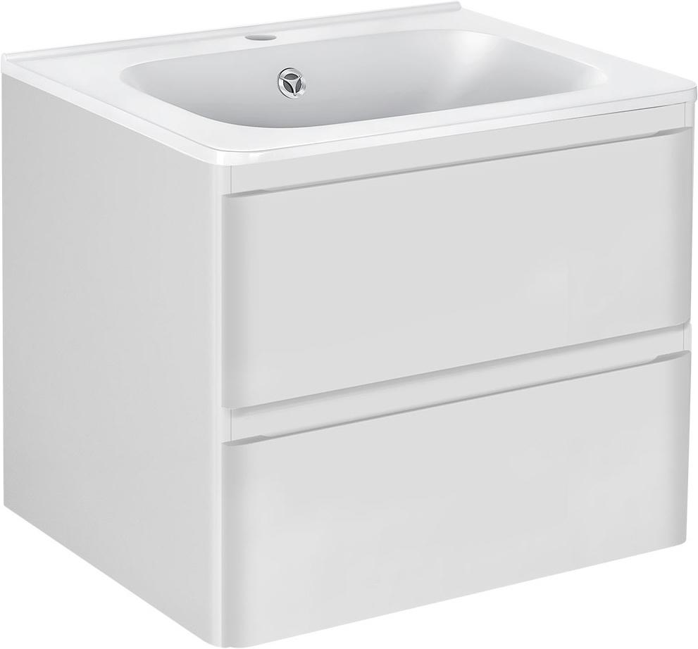 База под раковину подвесная, 2 выкатных ящика, 589x466x500мм, без раковины, (цв.G.White), Vico ZZ