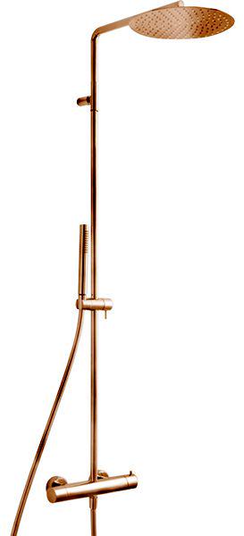 Смеситель для душа, со стационарным верхним душем 25х25см, ручной душ, шланг в компл., (цв. oxidized), UP ZZ