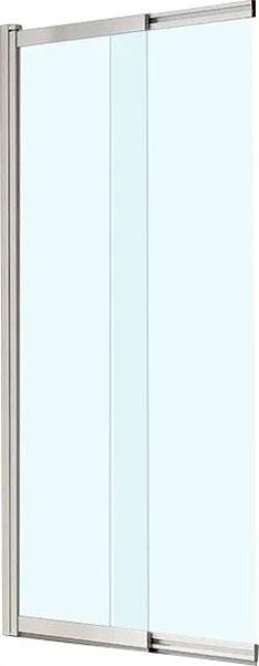 Душевая шторка на ванну, раздвижная 1000(607-990)хh1400мм, (профиль цв.хром, стекло прозрачное 5мм), Vincea ZZ