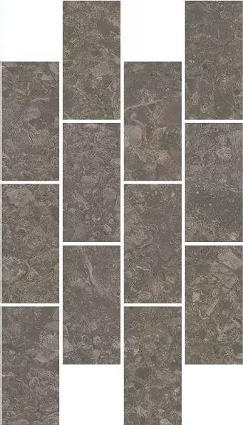 Декор Чеппо ди Гре мозаичный коричневый матовый обрезной 34,6x20
