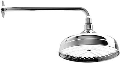 Лейка душевая, стационная, верхняя d 207мм, с кронштейном 270мм, классическая (цв.хром) Cisal ZZ