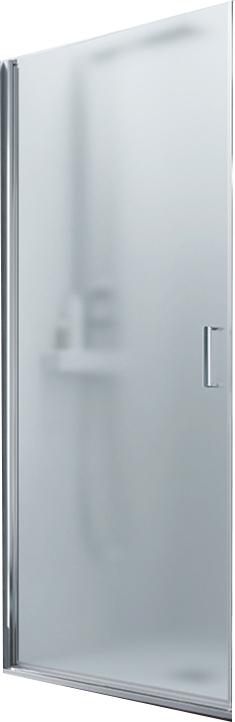 Дверь в нишу 83-86хh195см, вход 75см, распашн. вовнутрь и наружу, "Правая", (профиль цв.хром, стекло 6мм прозрачное), Polaris ZZ