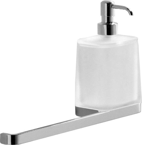 Дозатор настенный стекл. совмещ. с полотенцедержателем (стекло мат., держатель цв.хром) Time ZZ