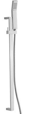Гарнитур для душа (душевая лейка, шланг, стойка 70см) "Quad" квадратный (цв.хром) Cisal ZZ