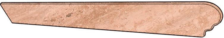 Tapa Peldano Redonda Marble Travertino Beige Izda (Left) 3.6x33