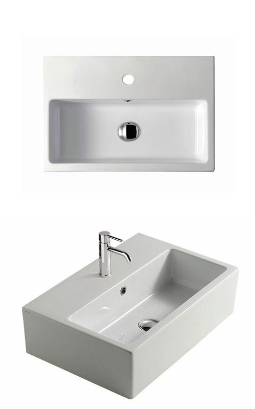 Раковина накладная 600х400хh170мм, 1 отв. для смесит., Plus Design ZZ