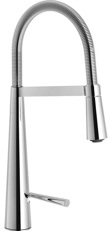 Смеситель для кухни, с выдвижным душем, 2 типа струи, (цв.хром), Likid ZZ