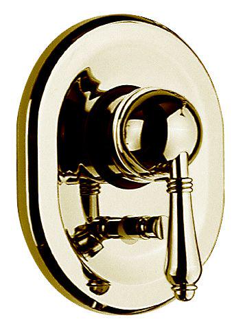 Наружная часть смес.д/д встраив. в стену, с перекл. (без внутр. арт.4060), (цв. Inglish gold, ручка El Capitan), Classico ZZ