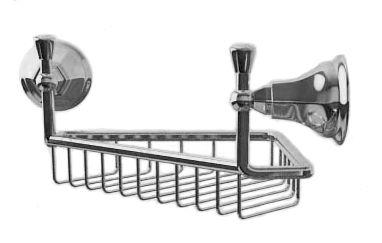 Полочка-решётка угловая 22х22см, (цв. хром), Teide ZZ