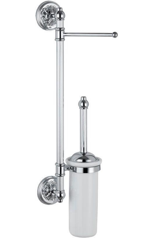 Ёрш настенный с держателем т/б, на одном держ., (керамика / хром), Lexinghton ZZ