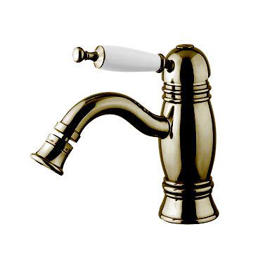 Смеситель для биде, с д/к, (цв. бронза, ручка цв. белый), Canterbury ZZ