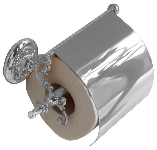 Держатель для т/б, с крышкой, (цв.хром), Hermitage ZZ