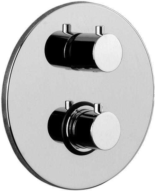 Смеситель-термостат для душа, встраиваемый в стену, на 2 потреб., (цв.хром), Light ZZ