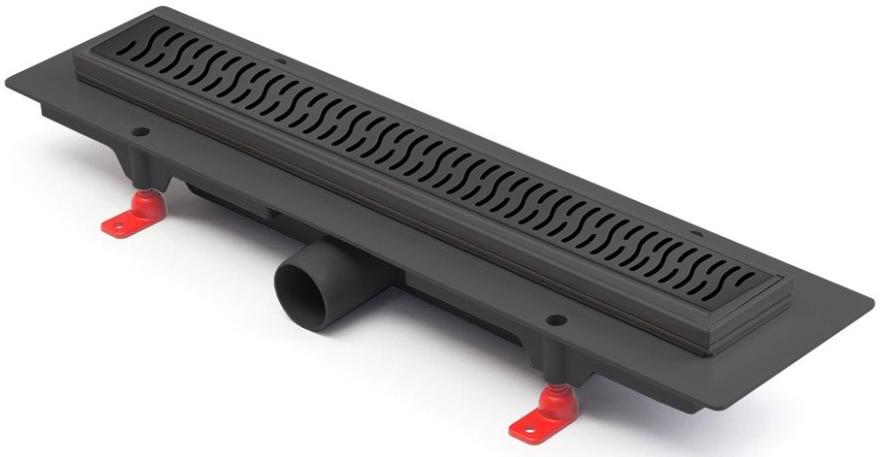 Душевой лоток Harmony 450 мм D40, черный матовый