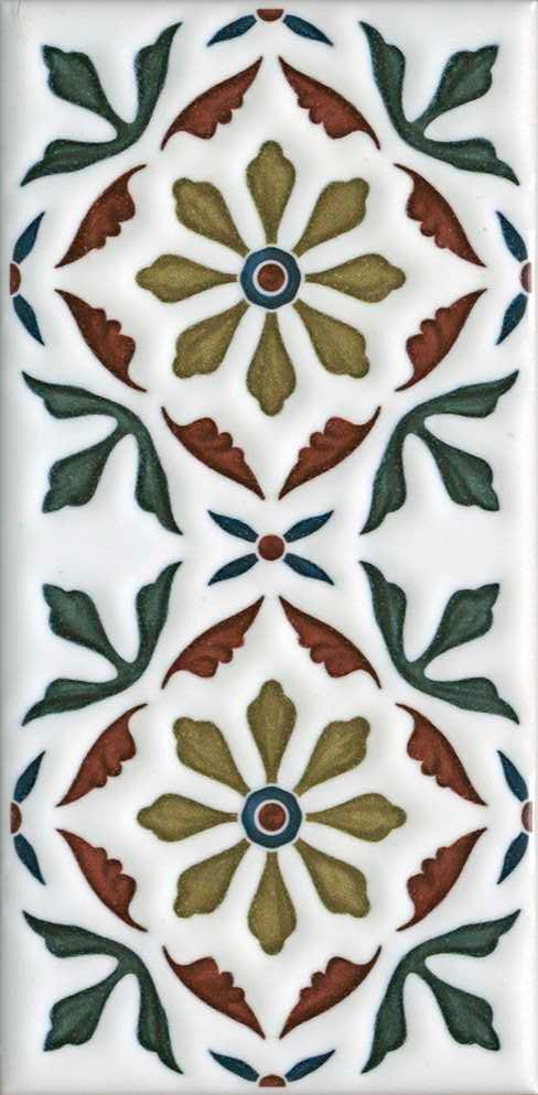 Декор Клемансо орнамент матовый  ZZ |7.4х15