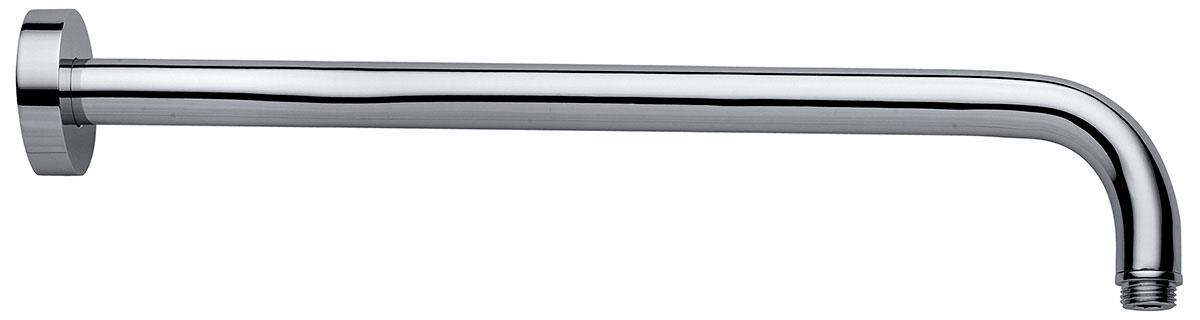 Кронштейн для верхнего душа, стеновой, 400мм, круглый, с подводом воды 1/2, (цв.Steel looking), Paffoni Lusso ZZ