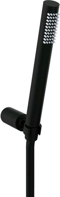 Душ ручной с креплением, шланг 1500мм металл, цвет черный матовый, модель Birillo ZZ