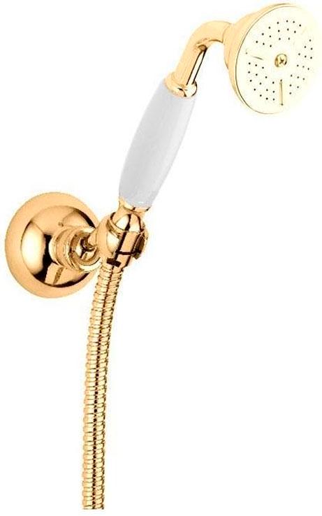 Душ ручной с креплением, шланг 1500мм металл, цвет золото, модель BELINDA ZZ