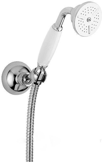 Душ ручной с креплением, шланг 1500мм металл, цвет хром, модель BELINDA ZZ