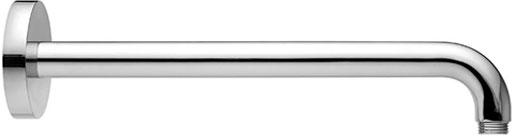 Кронштейн для верхнего душа, стеновой, 400мм, круглый, с подводом воды 1/2, (цв.хром), Paini ZZ