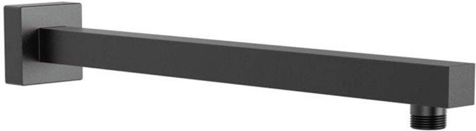 Кронштейн для верхнего душа, стеновой, 400мм, квадр., с подводом воды 1/2, (цв.черный браш.PVD), Paini ZZ