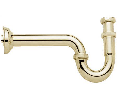 Сифон для раковины, "S-образный", 1/4, (цв. латунь), Gaia ZZ