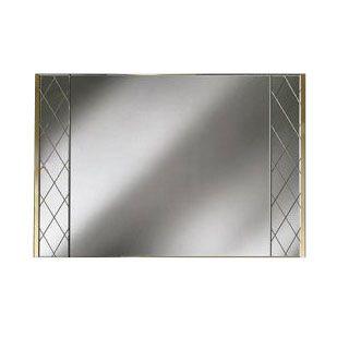 Зеркало 125хh85см, горизонтальное, "Декоративное с гравировкой (ромб)", метал.вставки цв. золото, Lutetia ZZ