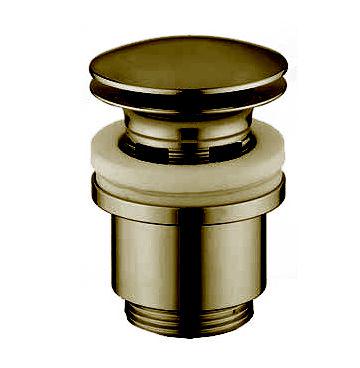 Пробка нажимная для сливного отв.раковины, 1/4, (цв. бронза), Gaia ZZ