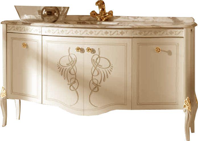 Шкаф дополн. для тумбы под раковину, 35,2х47см, гнутая распшн. дверь, петли слева, ручки цв. золото, Hermitage ZZ