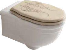 Сиденье для унитаза, (цв. декор "В золоте", петли бронза), Luxury ZZ