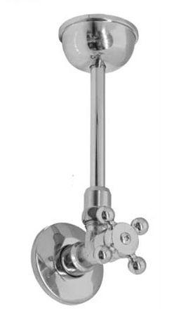 Кран подвода воды к бачку унитаза, (трубки, переходники, розетка в комплекте), (цв. хром), Gaia ZZ