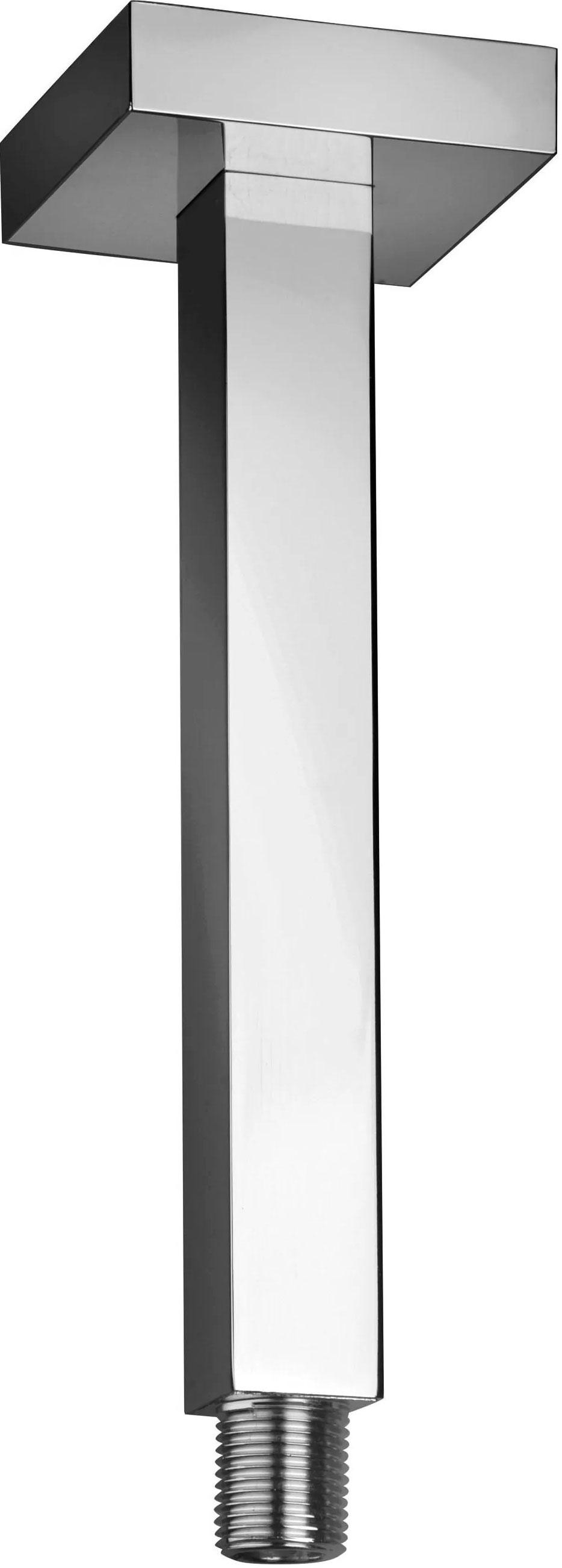 Кронштейн для верхнего душа, потолочный, 200мм, квадратный, с подводом воды 1/2, (цв.хром), Paini ZZ