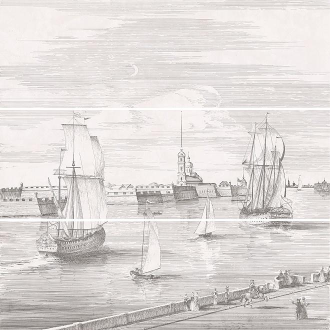 Панно Город на воде SPb (из 3 частей 25x75) ZZ|75x75