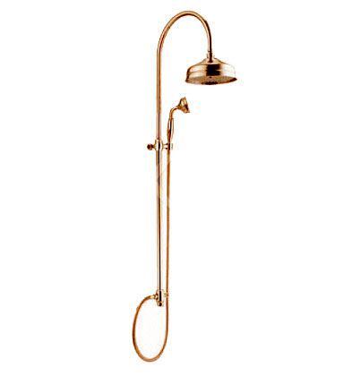 Душ.стойка с верхним душем d 20см, д/установки на смес.д/душа/ванны, (ручной душ,шланг, кронштейн, переключатель в компл.), (цв.бронза), Nicolazzi ZZ