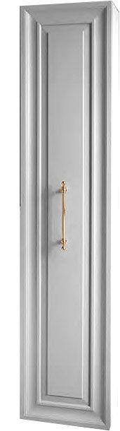 Пенал 35х25хh160см, 1 створка петли слева, цв. белый лак, фурнитура золото, Biografia ZZ