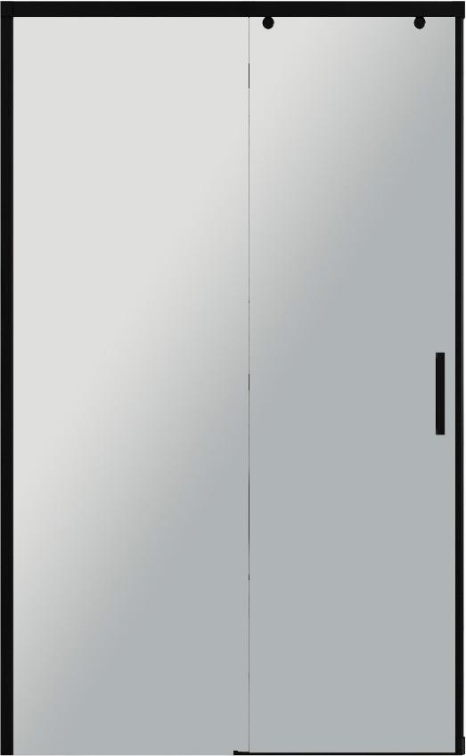 Душевое ограждение 1200x800х2000мм, прямоуг., сдвижная дверь, боковая стенка, правая/левая, (стекло прозрачн.6/8мм, фурн.цв.черный), Dax ZZ