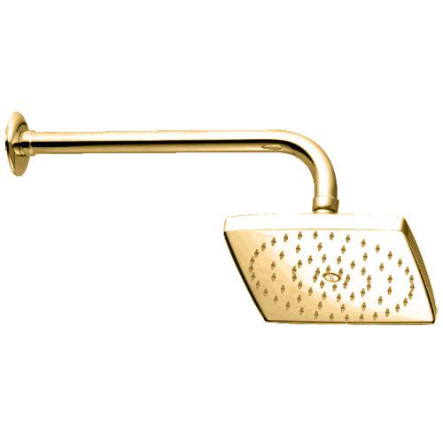 Душ верхний стационарный, лейка круглая 200мм, стеновой кронштейн 358мм, (цв. золото) Nicolazzi ZZ