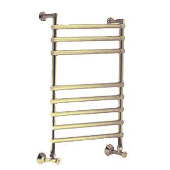 Полотенцесушитель 500(530)хh762х125мм, подвод воды int.470мм, (цв.золото), краны, крепёж в компл., (ГВС, 6 bar) Margaroli 464 ZZ