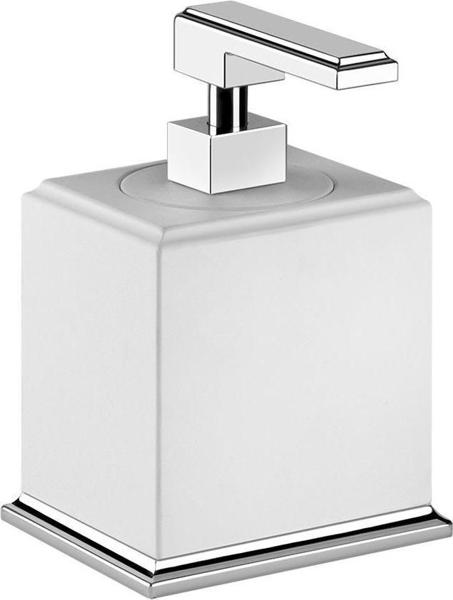 Дозатор настольный (цв. хром / белая керамика), Eleganza  ZZ