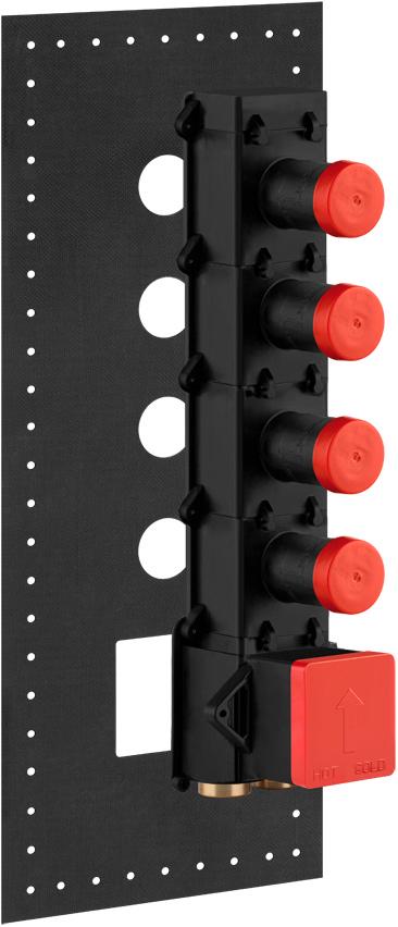 Встраиваемые части для термостатического смесителя (на 4 независимых выхода), Eleganza  ZZ