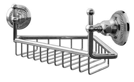 Полочка-решётка угловая 221х221мм, (цв. хром), Impero ZZ