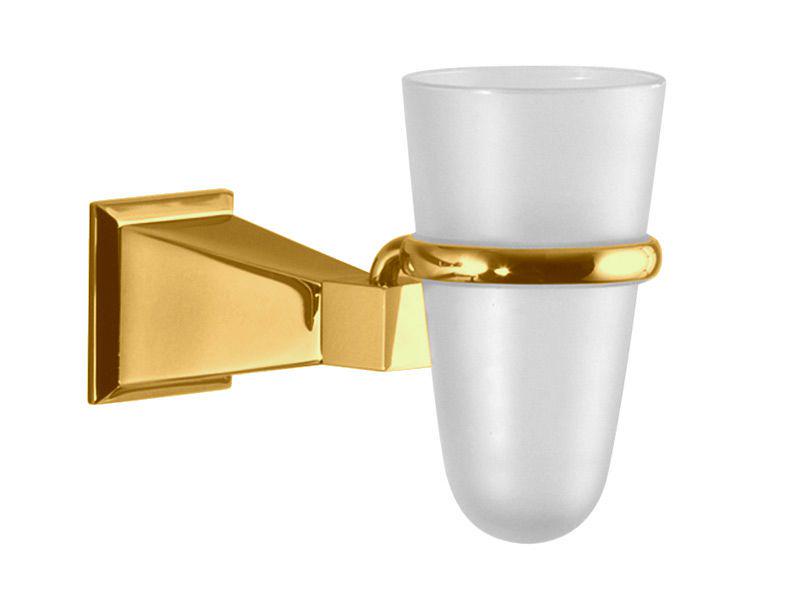 Стакан настенный, (керамика бел./гальван.золото), Nicolazzi ZZ