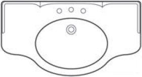 Керамическая раковина 900х560мм, на 3 отверстия, Gaia ZZ