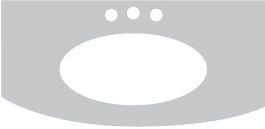 Столешница 112х59,9хh2см, с пристенной панелью, с 3 отв.д/смес., (мрамор цв.Travertin), Hermitage ZZ