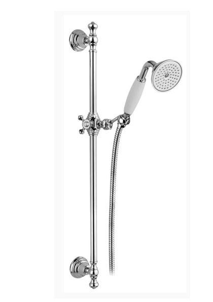 Душевая стойка h70см, лейка, шланг 150см. в компл., "Классика" De-Luxe, (цв. хром), Gaia ZZ