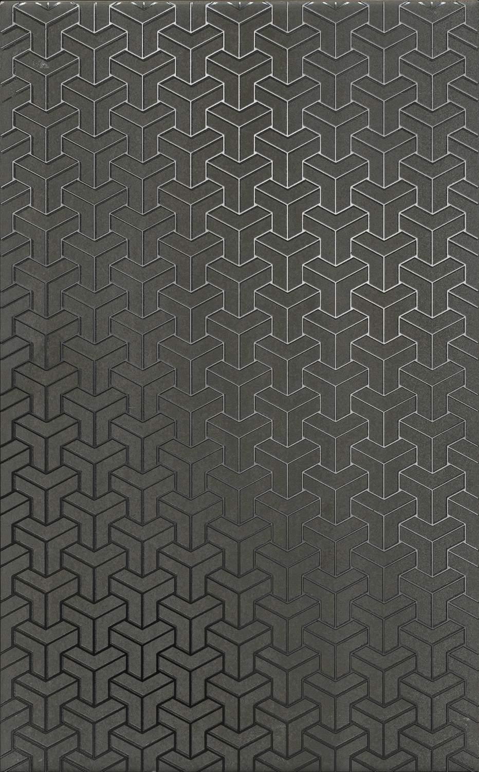 Декор Ломбардиа антрацит |25x40