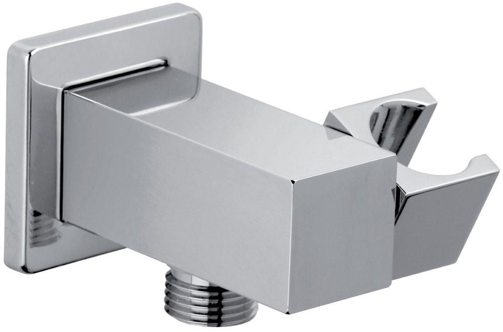 Kронштейн для душа, квадратный, регулируемый, с выходом воды 1/2 для подключения душа, (цв.хром), Paini ZZ