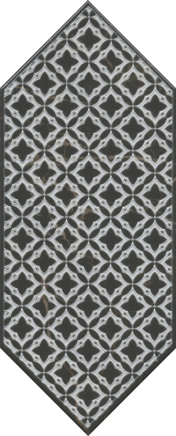 Декор Келуш 1 черно-белыйXX |14х34