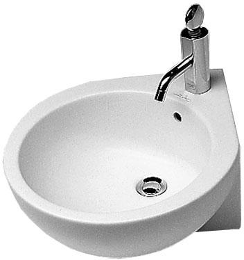 Раковина 460х460мм, с 1 отв. для смесителя, угловая «Правая» (отверстия для крепл. к  стене справа), (крепл. в компл.) You&Me ZZ